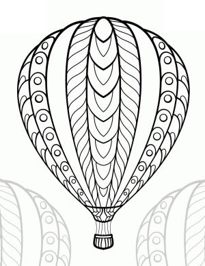 Sıcak Hava Balonu boyama sayfası,  coloring page, Müthiş Sıcak Hava Balonu, 