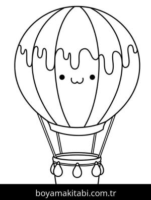 Sıcak Hava Balonu boyama sayfası – ücretsiz yazdır, boyama etkinliği