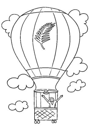 Sıcak Hava Balonu boyama sayfası,  coloring page, Yazdırılabilir Sıcak Hava Balonu, 