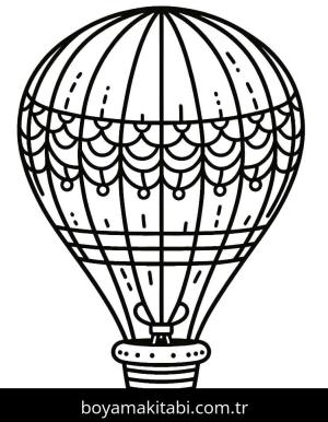 Sıcak Hava Balonu boyama sayfası – yaratıcılık, eğlenceli etkinlik