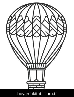 Sıcak Hava Balonu boyama sayfası – yaratıcılık, eğlenceli etkinlik