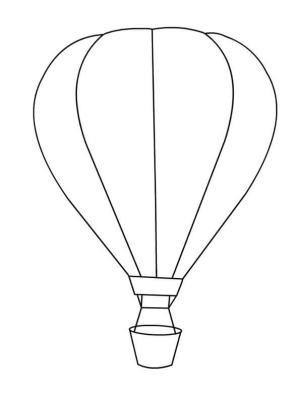 Sıcak Hava Balonu boyama sayfası,  coloring page, Kolay Sıcak Hava Balonu, 