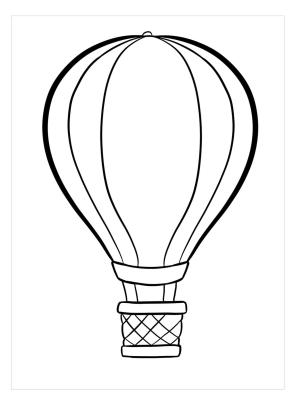 Sıcak Hava Balonu boyama sayfası,  coloring page, Sıcak Hava Balonu Kovası, 