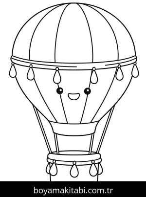 Sıcak Hava Balonu boyama sayfası – çocuk aktivitesi, PDF indir