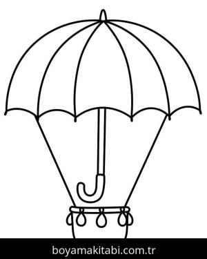 Sıcak Hava Balonu boyama sayfası – evde etkinlik, ücretsiz yazdır