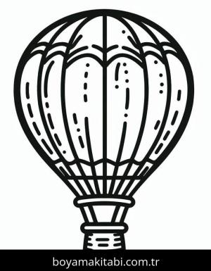 Sıcak Hava Balonu boyama sayfası – boyama çalışması, yaratıcılığı geliştirir