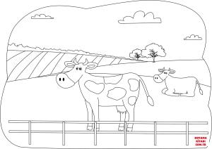 Sığır boyama sayfası, Cattle coloring page, , cattle cow on the farm 