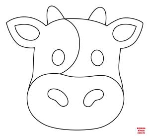 Sığır boyama sayfası, Cattle coloring page, , cattle cow face emoji 