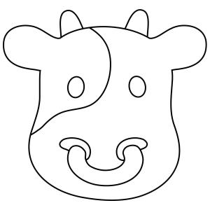 Sığır boyama sayfası, Cattle coloring page, , cattle cow face emoji 