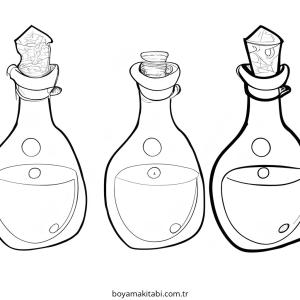 Sihirli İksir boyama sayfası – sanatsal çalışma, çocuklar için