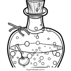 Sihirli İksir boyama sayfası – okul öncesi, evde etkinlik