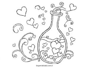 Sihirli İksir boyama sayfası – el becerilerini geliştirir, boyama çalışması