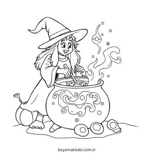 Sihirli İksir boyama sayfası – boyama çalışması, yaratıcılığı geliştirir