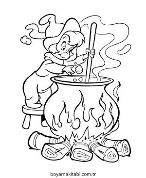 Sihirli İksir boyama sayfası – eğitici aktivite, yaratıcılık