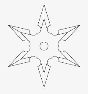 Silah boyama sayfası,  coloring page, Shuriken, 