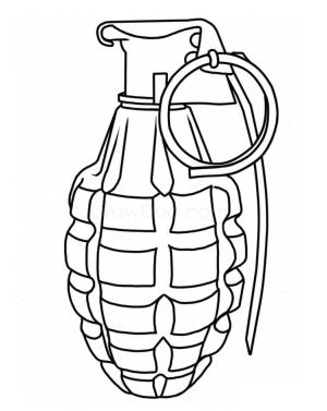 Silah boyama sayfası,  coloring page, El Bombası, 