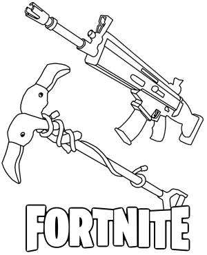 Silah boyama sayfası,  coloring page, Fortnite Silahları, 