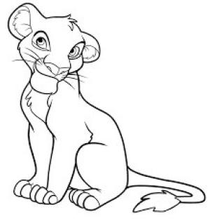 Simba boyama sayfası,  coloring page, Büyük Simba, 