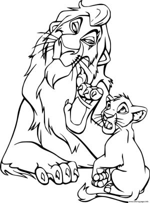 Simba boyama sayfası,  coloring page, Yara izi ve Simba, 