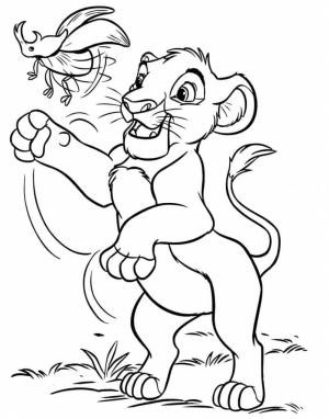 Simba boyama sayfası,  coloring page, Simba ve Böceği, 