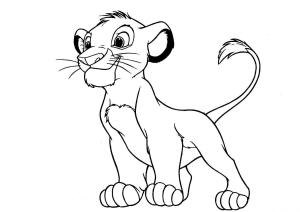 Simba boyama sayfası,  coloring page, Temel Simba, 