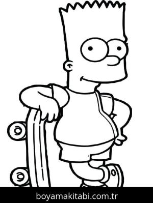 Simpsonlar boyama sayfası – sanatsal çalışma, çocuklar için