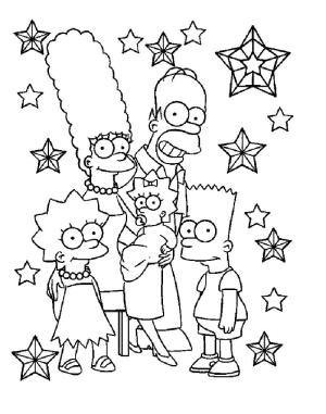 Simpsonlar boyama sayfası,  coloring page, Ücretsiz Yazdırılabilir Simpsonlar, 