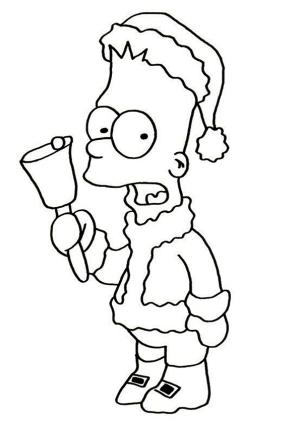 Simpsonlar boyama sayfası,  coloring page, The Bart, 