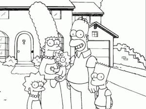 Simpsonlar boyama sayfası,  coloring page, Lindo Familia Los Simpsons, 