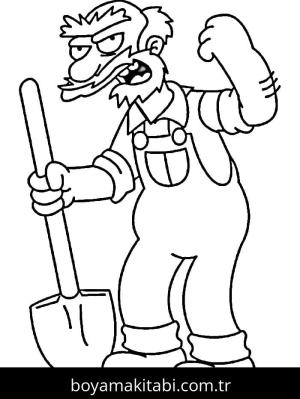 Simpsonlar boyama sayfası – kolay boyama, eğitici aktivite