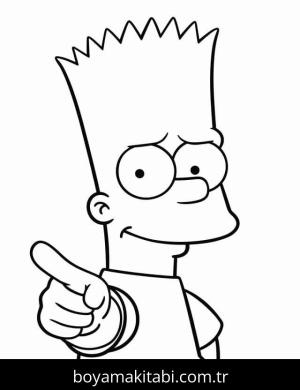 Simpsonlar boyama sayfası – çocuk aktivitesi, PDF indir
