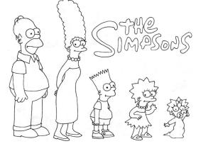 Simpsonlar boyama sayfası,  coloring page, Los simpsons Lindos, 