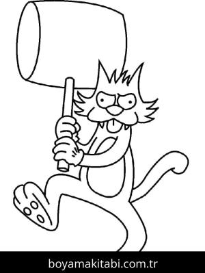 Simpsonlar boyama sayfası – evde etkinlik, ücretsiz yazdır