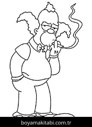 Simpsonlar boyama sayfası – keyifli zaman, renkli çizimler