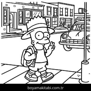 Simpsonlar boyama sayfası – yaratıcılığı geliştirir, keyifli zaman