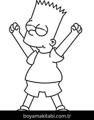 Simpsonlar boyama sayfası – el becerilerini geliştirir, boyama çalışması