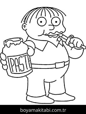 Simpsonlar boyama sayfası – kolay boyama, eğitici aktivite