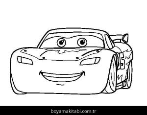 Şimşek McQueen boyama sayfası – yaratıcılığı geliştirir, keyifli zaman