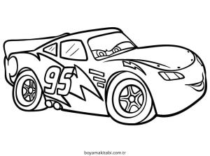 Şimşek McQueen boyama sayfası – yaratıcılık, eğlenceli etkinlik