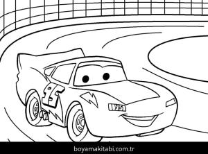 Şimşek McQueen boyama sayfası – evde etkinlik, ücretsiz yazdır