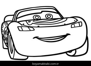 Şimşek McQueen boyama sayfası – PDF indir, sevimli karakter