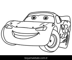 Şimşek McQueen boyama sayfası – boyama çalışması, yaratıcılığı geliştirir