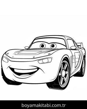 Şimşek McQueen boyama sayfası – boyama çalışması, yaratıcılığı geliştirir