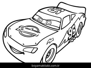 Şimşek McQueen boyama sayfası – eğitici aktivite, yaratıcılık