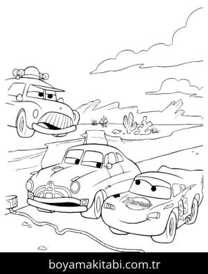 Şimşek McQueen boyama sayfası – boyama etkinliği, çocuk aktivitesi