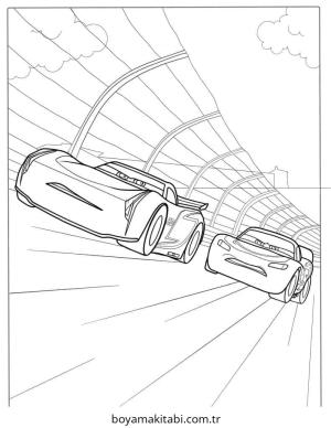 Şimşek McQueen boyama sayfası – eğlenceli etkinlik, el becerilerini geliştirir
