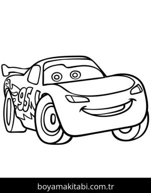 Şimşek McQueen boyama sayfası – okul öncesi, evde etkinlik