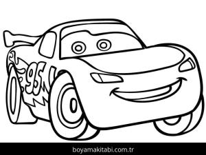 Şimşek McQueen boyama sayfası – el becerilerini geliştirir, boyama çalışması