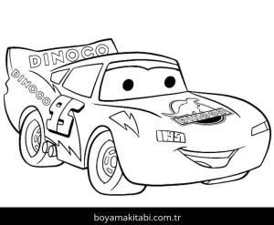 Şimşek McQueen boyama sayfası – sanatsal çalışma, çocuklar için
