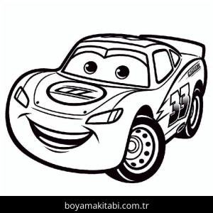 Şimşek McQueen boyama sayfası – evde etkinlik, ücretsiz yazdır